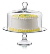 Libbey Selene Cake Dome 2-Piece Set, Clear