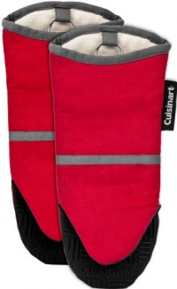 Cuisinart Puppet Oven Mitt with Silicone Grip, Red, 2-Pack