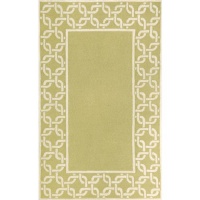 Liora Manne Spello Chain Border Sage Outdoor Rug 5' x 7'6