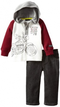 Calvin Klein Baby-Boys Infant Burg Hooded Top With Jeans