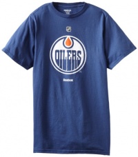 Edmonton Oilers Dark Blue Reebok Primary Logo T-Shirt