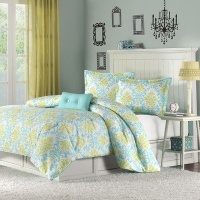 Katelyn Printed Comforter Set Size: Full/Queen, Color: Teal