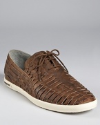 SeaVee's Hauarache Woven Leather Sneakers