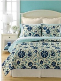 Martha Stewart Collection Bedding, Suri Flowers Twin Quilt