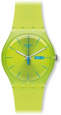 Swatch Men's SUOG702 Quartz Green Dial Plastic Date  Watch