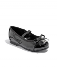 GUESS Kids Girls Little Girl Charmed Black Shoes, BLACK (3)