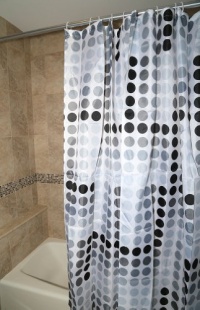 Very Nice Polyester Shower Curtain Shower Curtain with 12 Hooks 72 X 72 (MULTI-COLOR CIRCLES DESIGN)