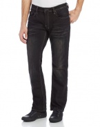 Buffalo by David Bitton Men's King Slim Bootcut Jean in Curshed and Brushed