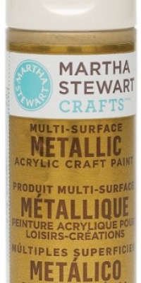 Martha Stewart 32103 2-Ounce Acrylic Metallic Paint, Gold