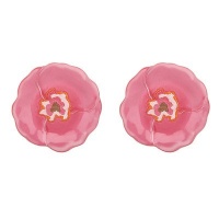 Lenox Floral Fusion Flower Fuchsia Appetizer Plates, White, Set of 2