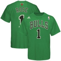 Chicago Bulls Derrick Rose St. Patricks Day Green T Shirt