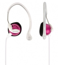 Koss CLIPPERPNK Clipper Lightweight Clip-on Stereophone with In-line Volume Control - (PINK)