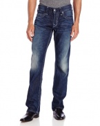 True Religion Men's Bobby Straight Fit Bluestone Big QT Jean in Wind Blown