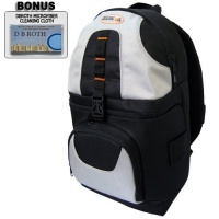 Deluxe Digital SLR Camera/Camcorder Sling Backpack (Black/Silver) For The Pentax Q10, K-01, K-30, X-5, K-5 II, K-5 11s Digital SLR Camera