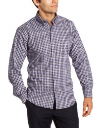 Alex Cannon Men's Double Bar Dobby Border Check, Eclipse, XX-Large