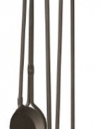 Uniflame 5 PC Bronze Fireset with Ball handles, Pedestal Base