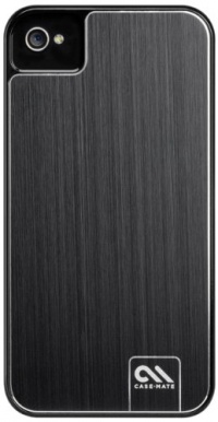 Case-Mate CM014538 Black Barely There Brushed Aluminum Case for iPhone 4 / 4S