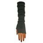 Long Black Arm Warmers With Thumb Hole