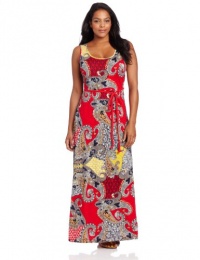 Lucky Brand Women's Plus-Size Marakesh Paisley Maxi Dress