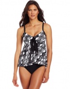 Ocean Avenue Women's Stripe It Or Not Full Tankini Top