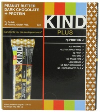 KIND PLUS, Peanut Butter Dark Chocolate + Protein, Gluten Free Bars (Pack of 12)