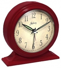 Infinity Instruments Boutique Red- 6 Metal Alarm Clock