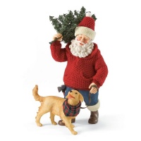 Department 56 Possible Dreams Man's Best Friend Santa, 10-1/2-Inch