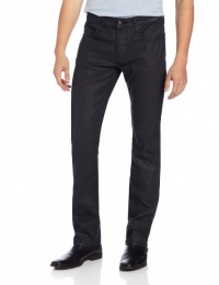 Buffalo by David Bitton Men's Six Slim Straight Leg Jean in Midnight Black Wax