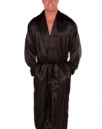 Del Rossa Men's Long Lightweight Satin Bathrobe Robe