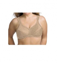 Playtex Women's 18 Hour Airform Comfort Lace Bra, Honey, 36D