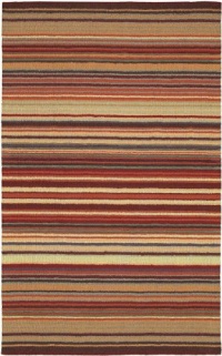 Area Rug 5x8 Rectangle Solid/Striped Burgundy Color - Surya Mystique Rug from RugPal