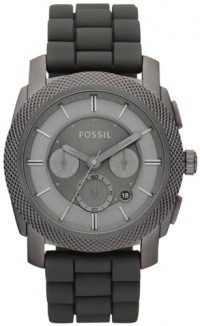 Fossil Men's FS4701 Machine Grey Silicone and Stainless Steel Watch