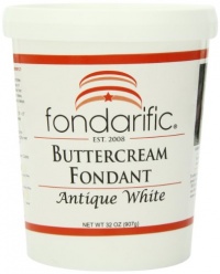 Fondarific Buttercream Antique White Fondant, 2-Pounds