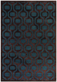 Couristan 1220/0002 Pave Retro Pendant 5-Feet 1-Inch by 7-Feet 6-Inch Rug, Sapphire