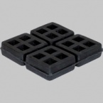 4 Pack of Anti Vibration Pads 4 x 4 x 3/4 All Rubber Vibration isolation pads