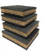 4 Pack of Anti Vibration Pads 4 x 4 x 7/8 Rubber/Cork Vibration isolation pads