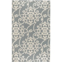 Surya Cosmopolitan 5-Feet by 8-Feet Hand Tufted Rug, Grey