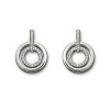 1001love Swarovski Elements Crystal Diamond Double Circle Stud Earrings