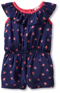 Splendid Littles Girls 2-6X Parisian Tulip Romper, Navy, 2T