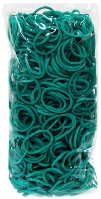 Rainbow Loom Latex Free Rubber Band Refill + C-clips - Teal