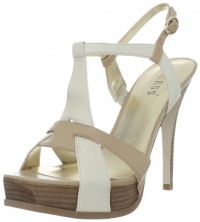 Guess Women's Larosa Platform Sandal,Natural Multi,6 M US