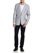 Cubavera Men's Linen Cotton Herringbone Textured Blazer