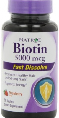 Natrol Biotin 5000 Mcg Fast Dissolve- Strawberry, 90 Count