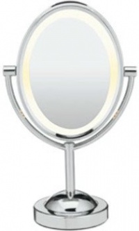 Conair BE151T Double-Sided Illuminated Oval Mirror, Chrome