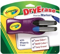 Crayola Dry-Erase Magnetic Eraser and 2 Dry-Erase Markers