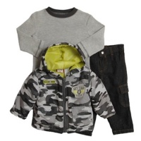 Baby Togs Baby-boys Infant Camo Jacket And Black Pant Set