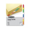 Wilson Jones Insertable Tab Dividers, 8-Tab Set, Multicolor Tabs (W54311A)