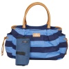 Kate Spade Jubilee Stripe Stevie Baby Bag in Navy Blue/Blue