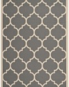 Safavieh CY6914-246 Courtyard Collection Indoor/Outdoor Area Rug, 2-Feet by 3-Feet 7-Inch, Anthracite and Beige