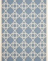 Safavieh CY6032-243 Courtyard Collection Indoor/Outdoor Area Rug, 2-Feet by 3-Feet 7-Inch, Blue and Beige